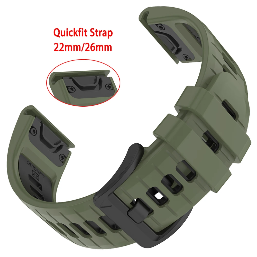 Sport Silicone Strap - QuickFit 22/26mm Watchband Bracelet