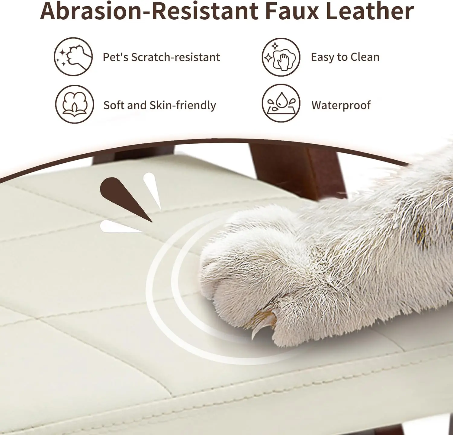 Wooden Folding Chairs with Cushion Padded Folding Dining Chairs with Wear-Resistant Faux Leather Portable and Assembled