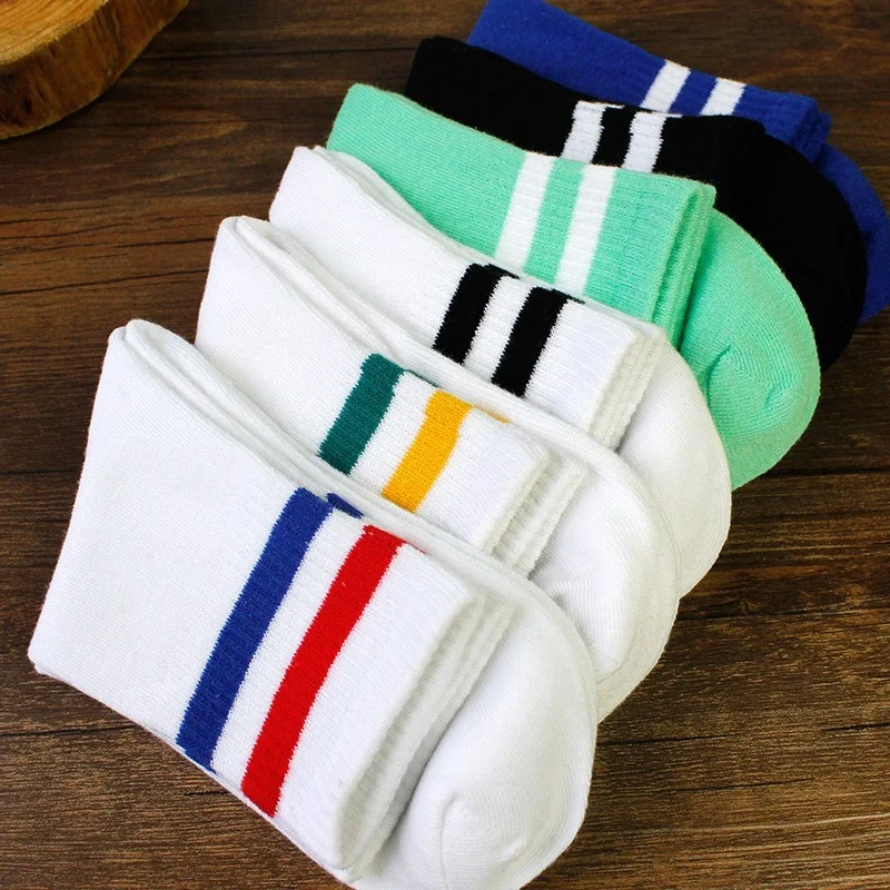 

Winter stripe Comfortable Cotton Socks Stylish Casual white Women Breathable Short elastic Warm Wear Resistant lady thermal