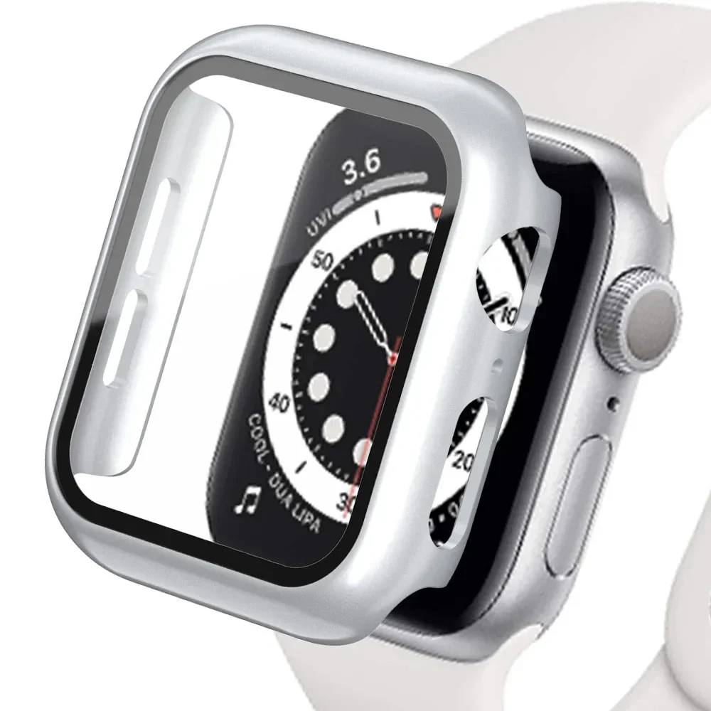 Premium Tempered Glass Apple Watch Protective Bumper Case