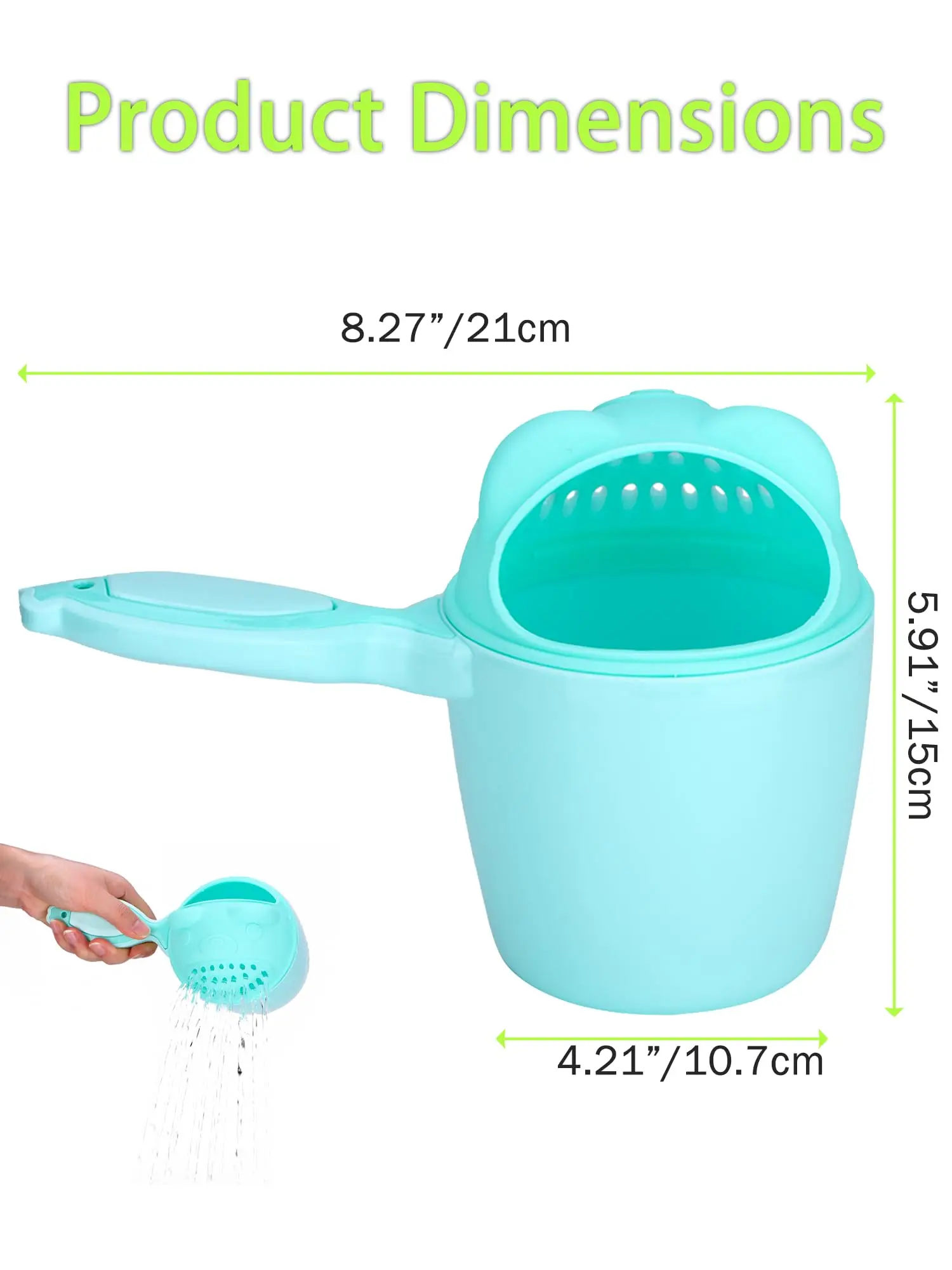 Tazza per il lavaggio della testa del bambino, tazza per shampoo, tazza per il lavaggio del viso per neonati e bambini, tazza per il risciacquo con protezione per gli occhi - immagine 4