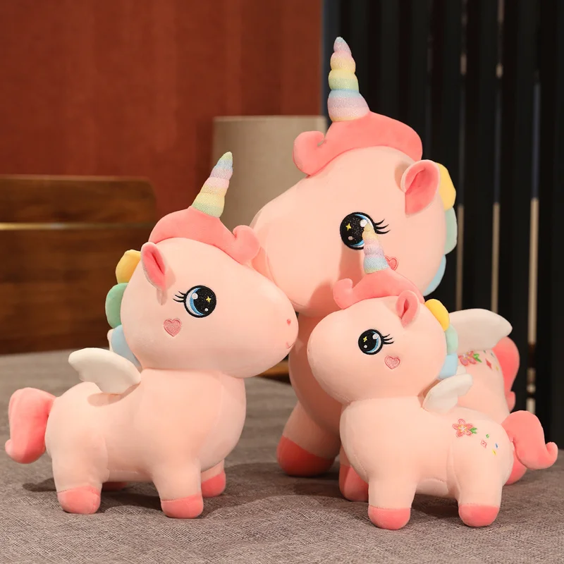 30/40/50/65cm Cartoon Anime Unicorn Plush Toy Cute Stuffed Animals Unicorn Throw Pillow Cushion Soft Kids Toys Kawaii Room Decor