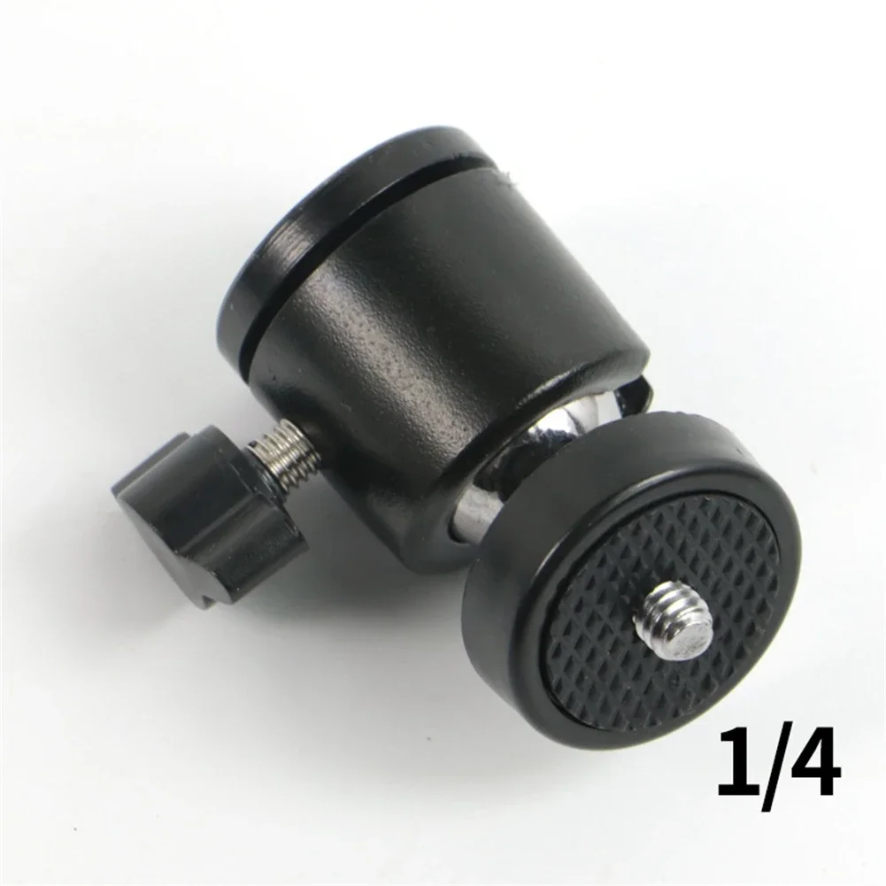 Ball Head Joint Hardware Adjustable Angle 1/4 & 3/8 Screw 1x for DSLR Camera Mic Stand Light Weight 52x28.5mm Tool Accessories