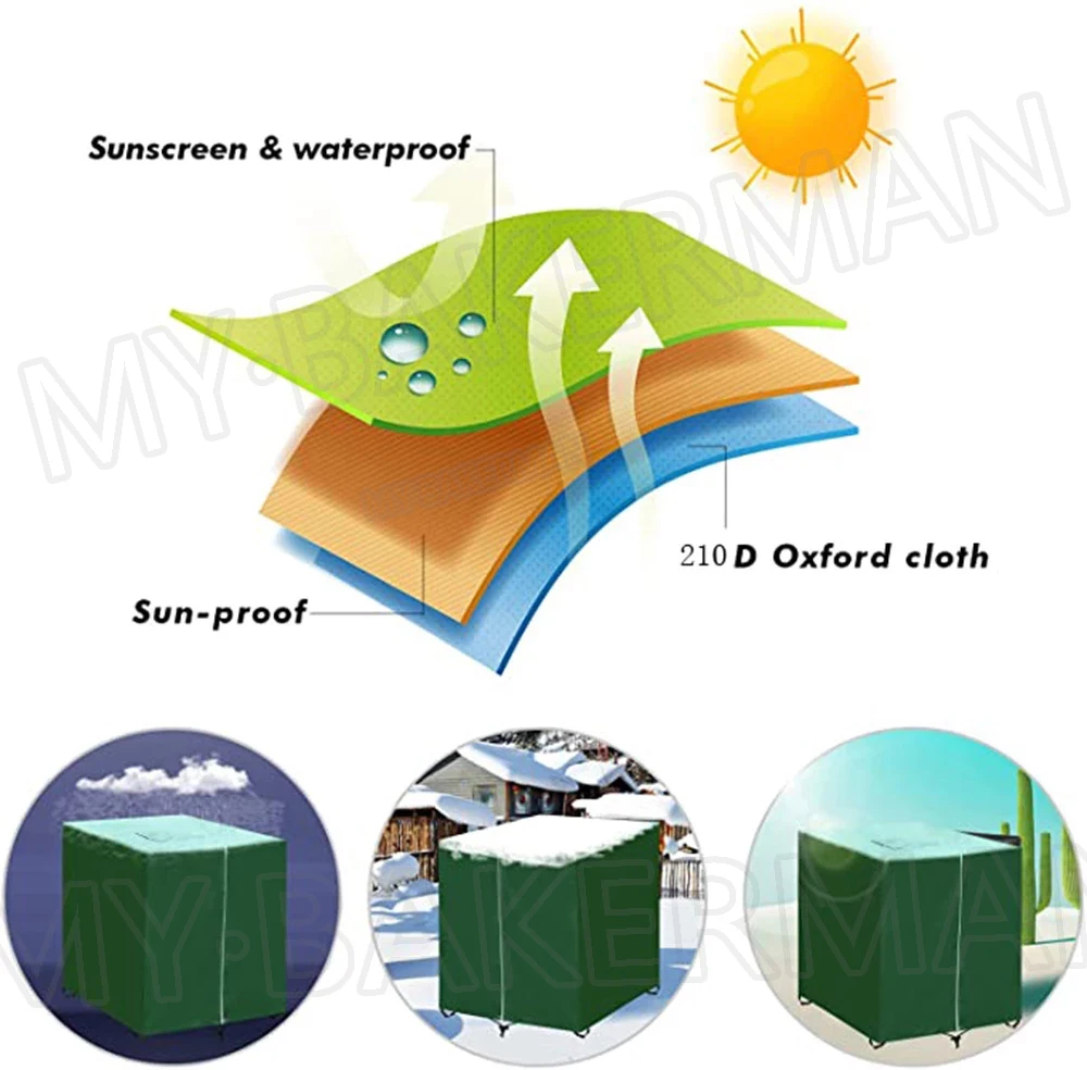 Water Tank Cover 210D Oxford Cloth UV Protection rainwater tank garden box IBC container
