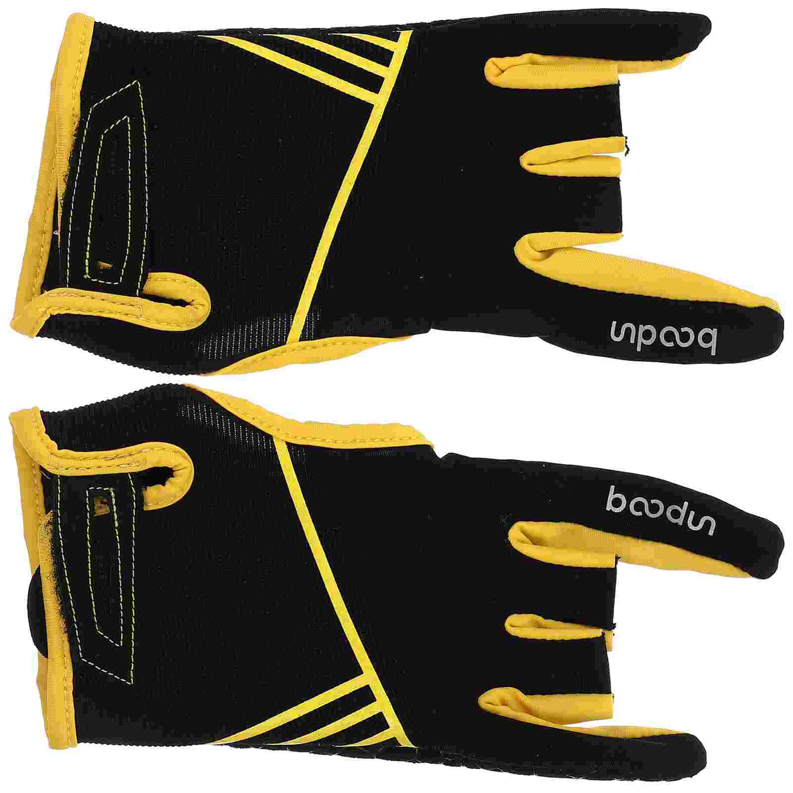 

1 Pair Bowling Comfortable Bowling Accessories Semi- Finger Instruments Sports Mittens For Bowling- Size/ ( Yellow )