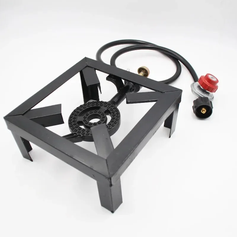 8KW Gas Boiling Ring Cast Iron Burner Large LPG Stove Outdoor Cooker Iron Frame Portable Fire Control Stove Camp Supply 2