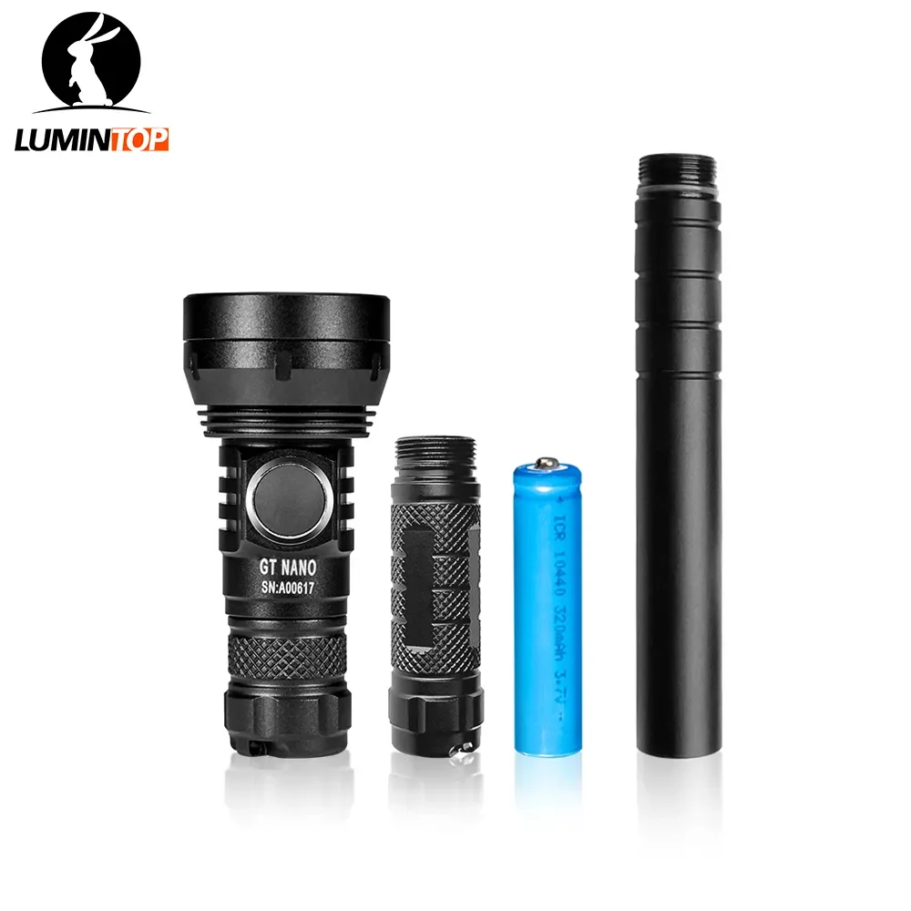 Lumintop GT NANO V2.0 Mini Flashlight Long Distance 10180 Flashlight 306 Meters Powerful Searching Flashlight with Side Switch