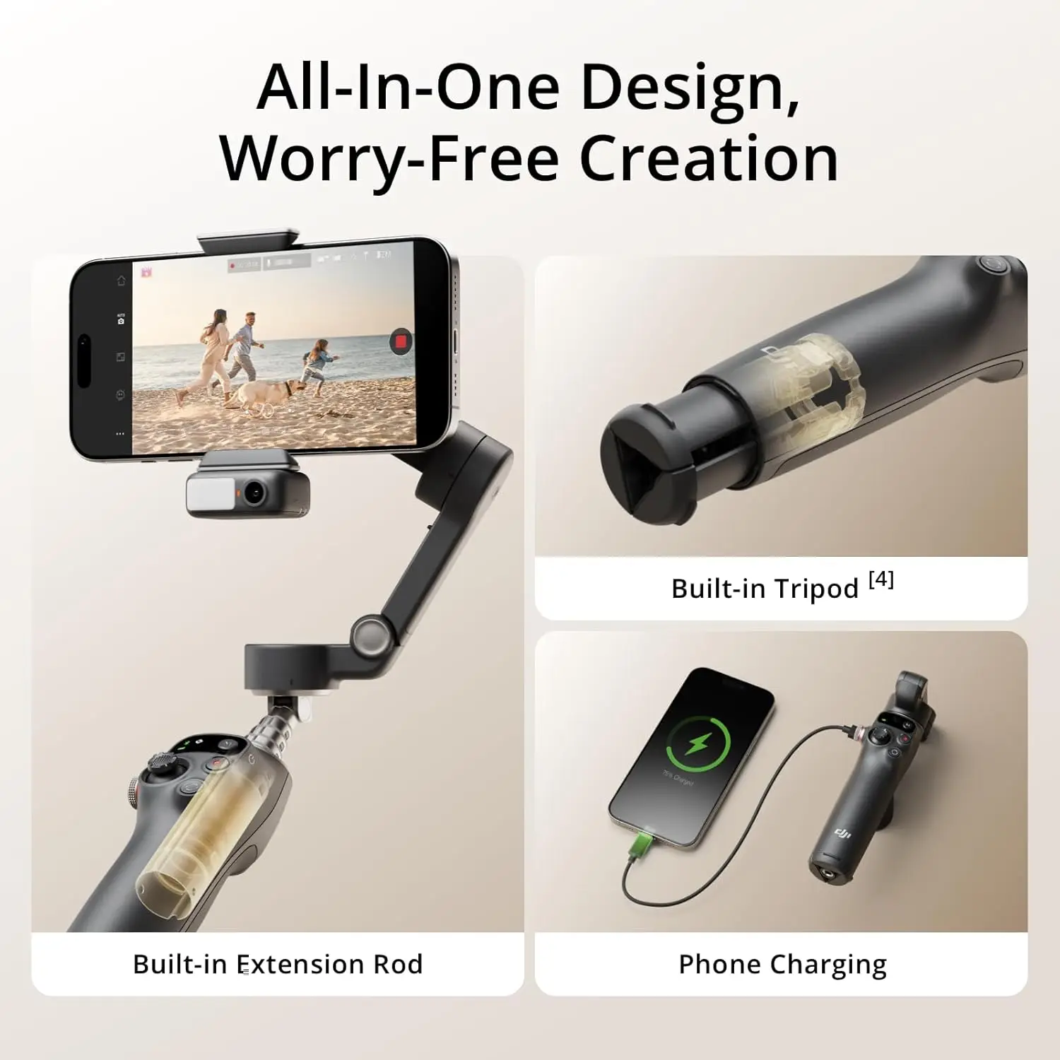 DJI Osmo Mobile 7P Cardan Smartphone 3 Axes Stabilisation ActiveTrack 7.0