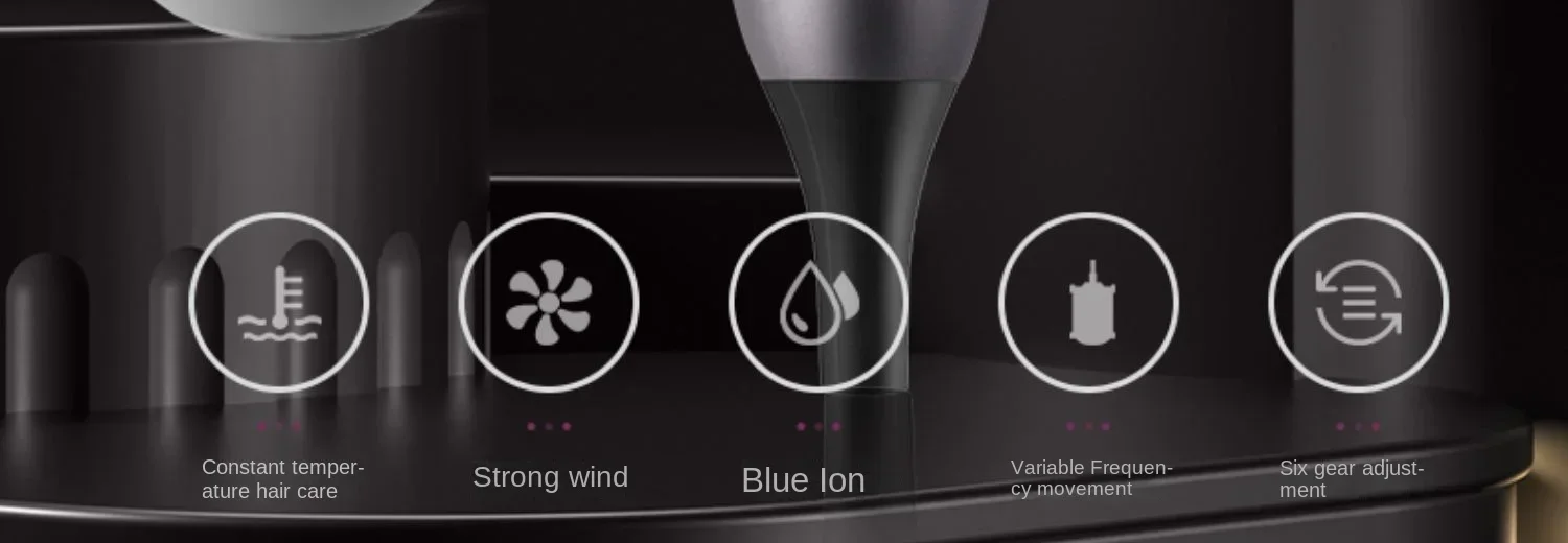 Description Picture 3 of item220V hair salon  dryer Household high-power hair salon negative ion hair care cold and hot air dryer