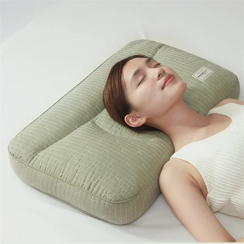 【 Pure Buckwheat Shell Wheat Partition Neck Pillow 】 Natural Herbal Whole Buckwheat Shell Pillow Core Adult Inverted Bow Cervica 6