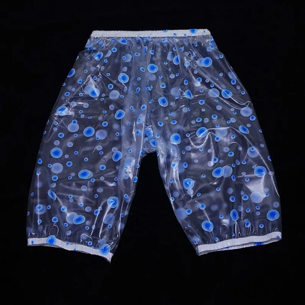

Sexy Transparent Polka Dot PVC Plastic Pants Ultra Soft Smooth Silent ABDL Shorts Waterproof Couple Adult Baby Diaper Panties
