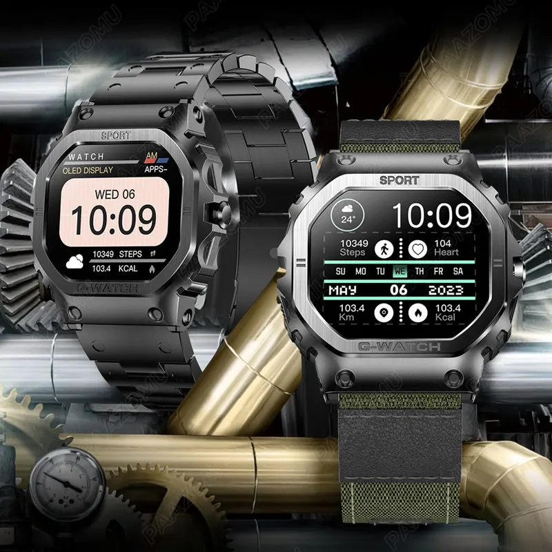 2025 New Military Smart Watch for Men 1.57 Inches Outdoor Sports Smartwatch with Bluetooth Call For iPhone Android G+SHOCK STYLE 6