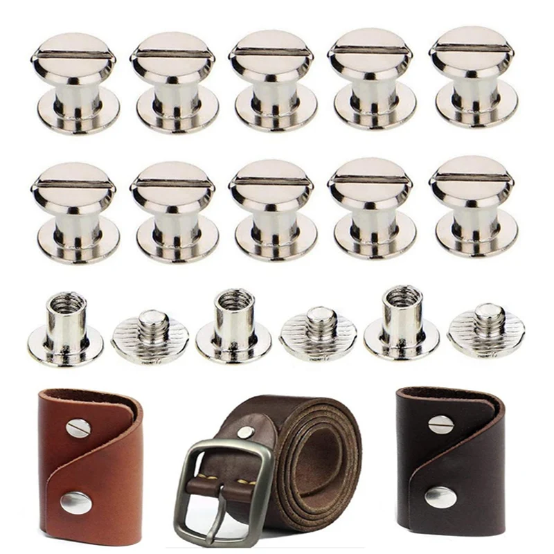 Fastener Wallet Belt Screw Screw Leather Belt Screw Rivet Leather Craft 100x Screw