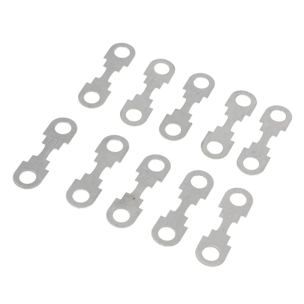 10 Pieces 12VDC Automotive Car Flat Metal Fuse Strip Car Fuses Kit For VW Audi SEAT Skoda Ford