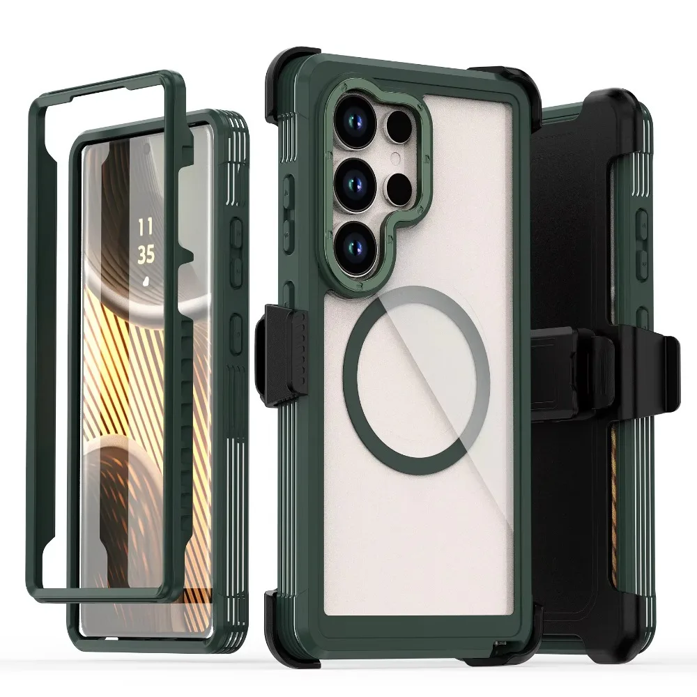 Armor Hybrid Anti-Drop XT MagSafe Case with Wireless Charging and Clip