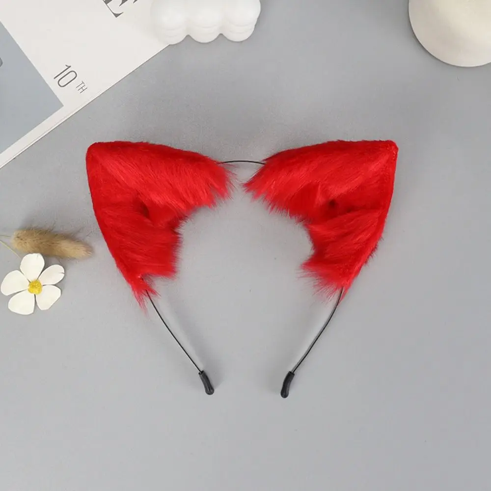 Animal Cute Plush Fox Cat Ears Gothic Headband Lolita Ears Headwear Furry Artificial Cosplay Christmas Hair Accessories
