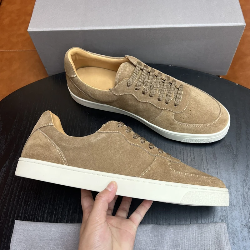 

New cowhide walk Men's sneakers Casual Shoes Real Leather Shoes High Quality Running tennis shoes