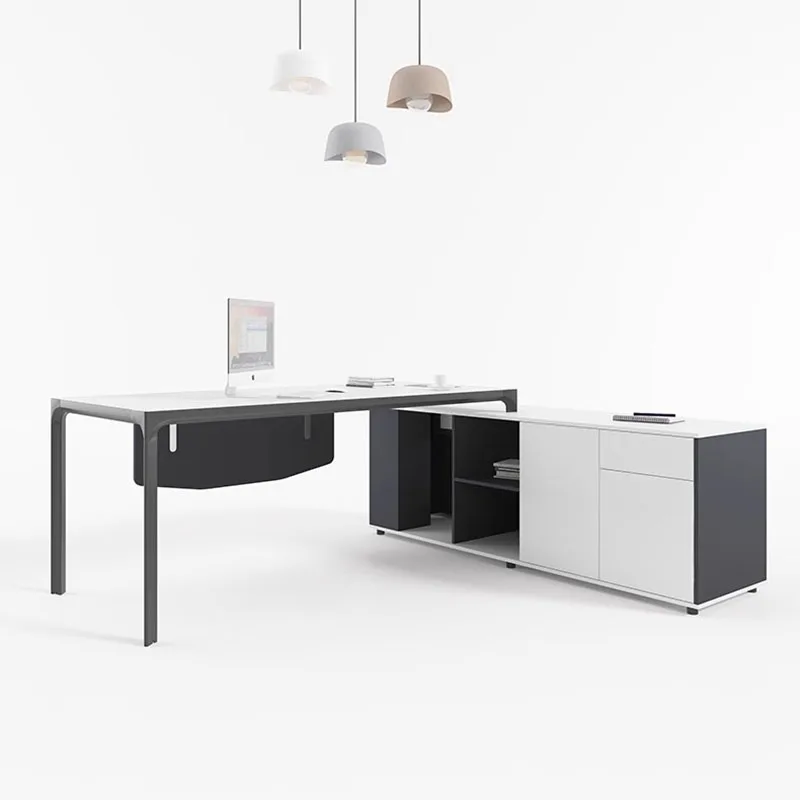 Em pé Mesa De Escritório, Organizadores De Armazenamento, Estudo Recepção, Canto, Reposapies, Officina Escritório Móveis