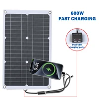 Système de panneaux solaires 12V vers 110V/220V, contrôleur de charge de batterie de panneau solaire 12V, kit d'onduleur solaire 4000W, production d'énergie complète 2
