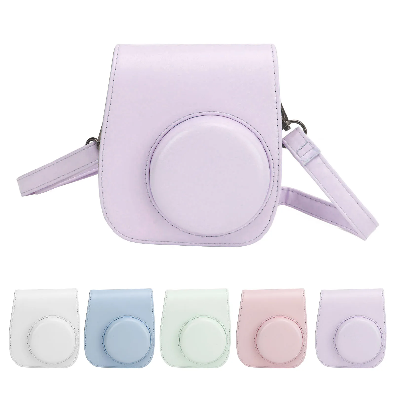 Mini Instant Camera Protective Bag PU Case For Fujifilm Instax Mini 12 With Album Filters Colorful Hanging Frames Stickers instant camera case