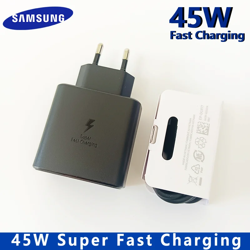 45W Original Samsung Fast Charge Type C Adapter Charger