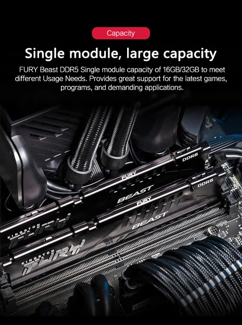 Kingston FURY Beast Memoria Ram DDR 5 5200MHz 16GB 32GB Módulo de
