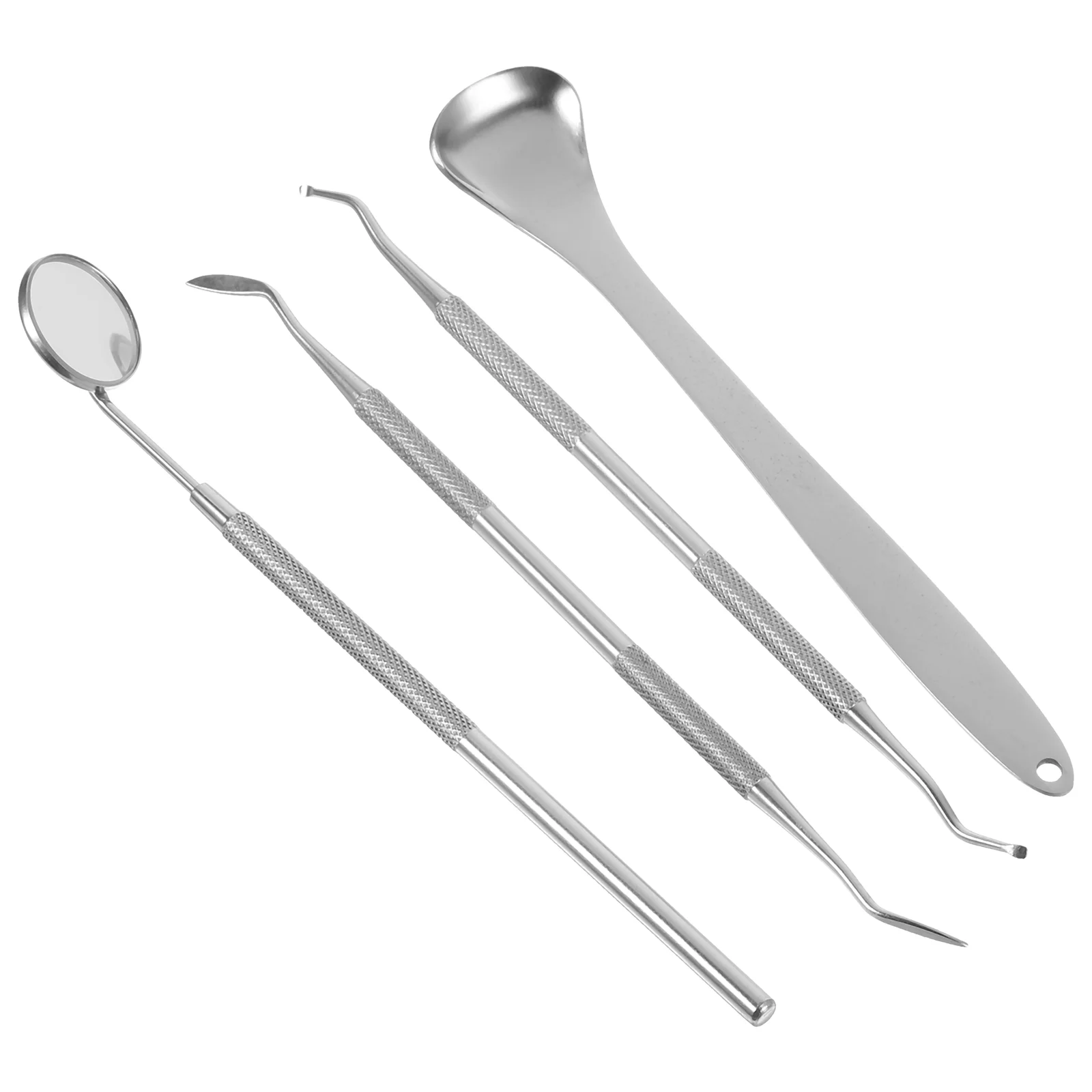

4 Pcs Dental Material Oral Care Tool Durable Teeth Cleaning Scraper Tools Calculus Removal Kit Mirror Probe Cleaner