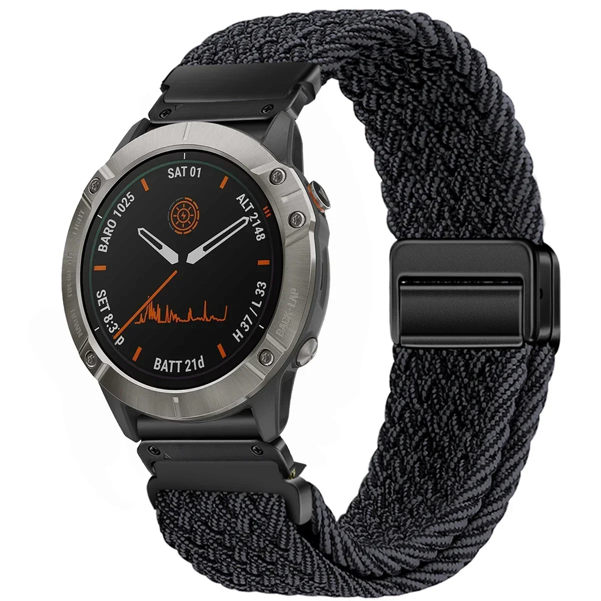 Enhanced Nylon QuickFit Smartwatch Strap - Universal 22/26mm Wristband