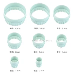 Round Lace Cookie Cutter Set - 8 Piece Non - Stick Baking & Pastry Tools (8pcs set)