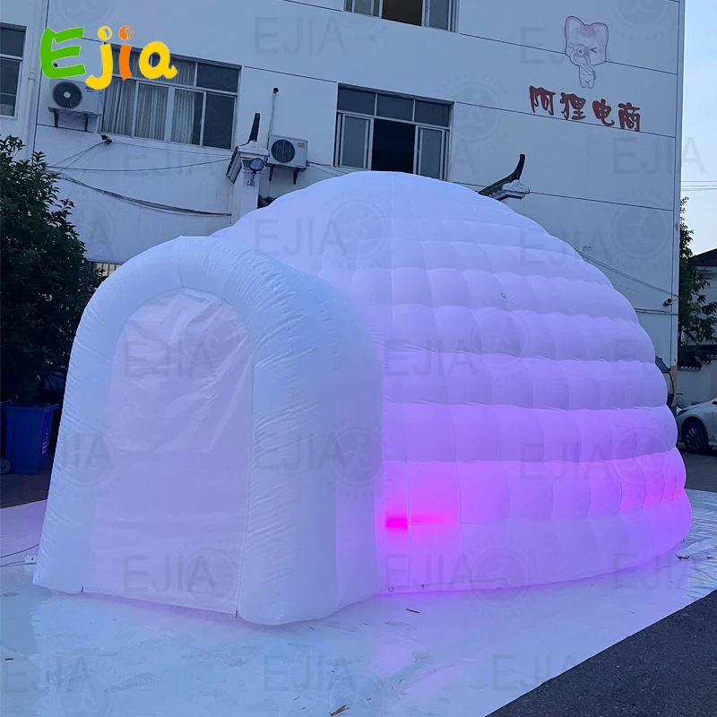 Commerciale Grande Pubblicità Led Luce Prato Gonfiabile Igloo Air Dome Tenda Gonfiabile Igloo Dome Per Esterno