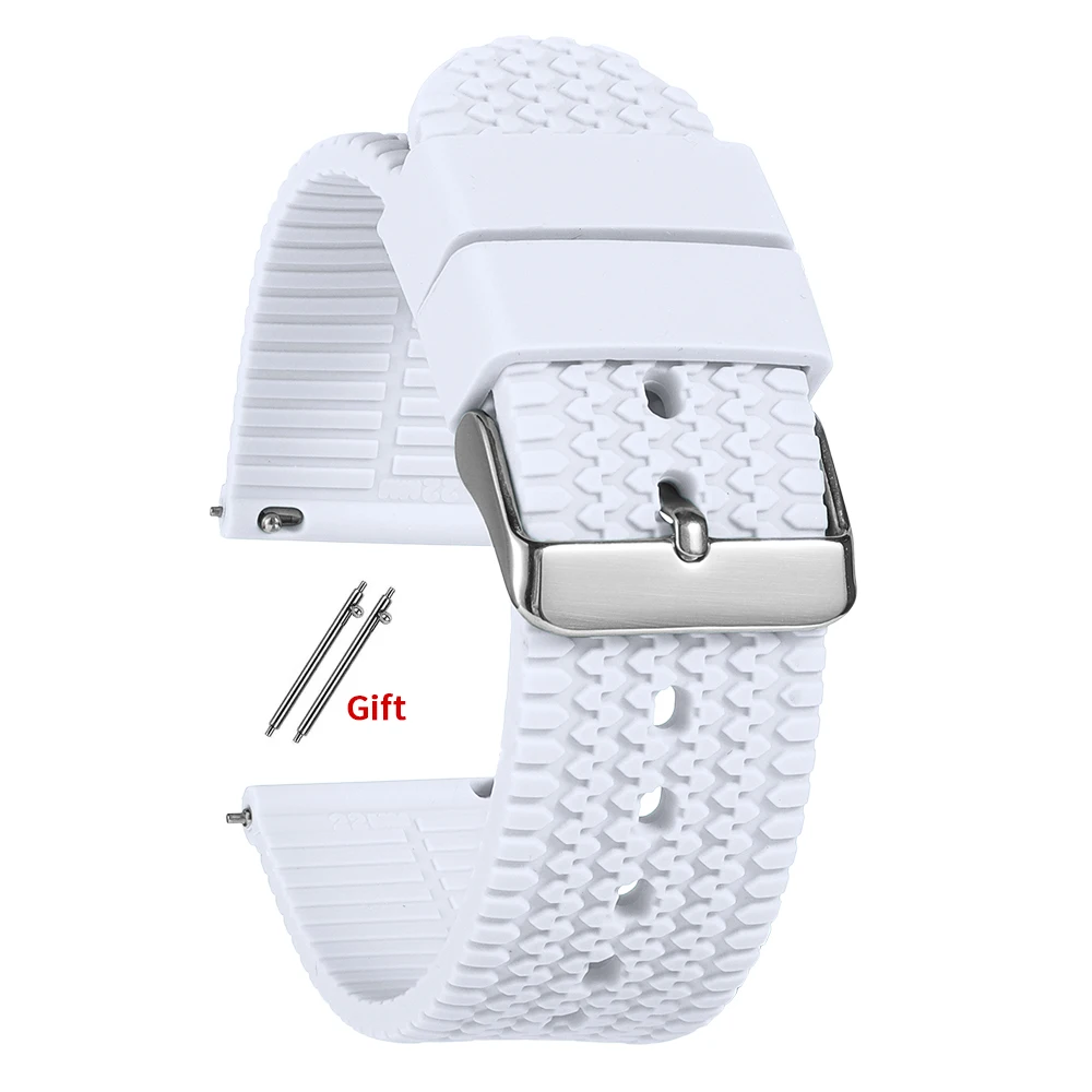 Universal Soft Silicone Watch Strap - Quick Release Replacement Band