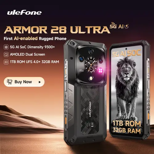 【World Premiere】Ulefone Armor 28 Ultra 5G AI Rugged Phone 1TB ROM+32GB RAM Android Smartphone AMOLED 6.67" 10600mAh Mobile phone - Image 10