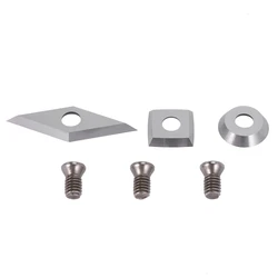 Os cortadores do carboneto de tungstênio de 3 pces ajustam para ferramentas de torneamento do torno de madeira (incluem o quadrado de 11mm com raio, 12mm redondos, 28x10mm diamon