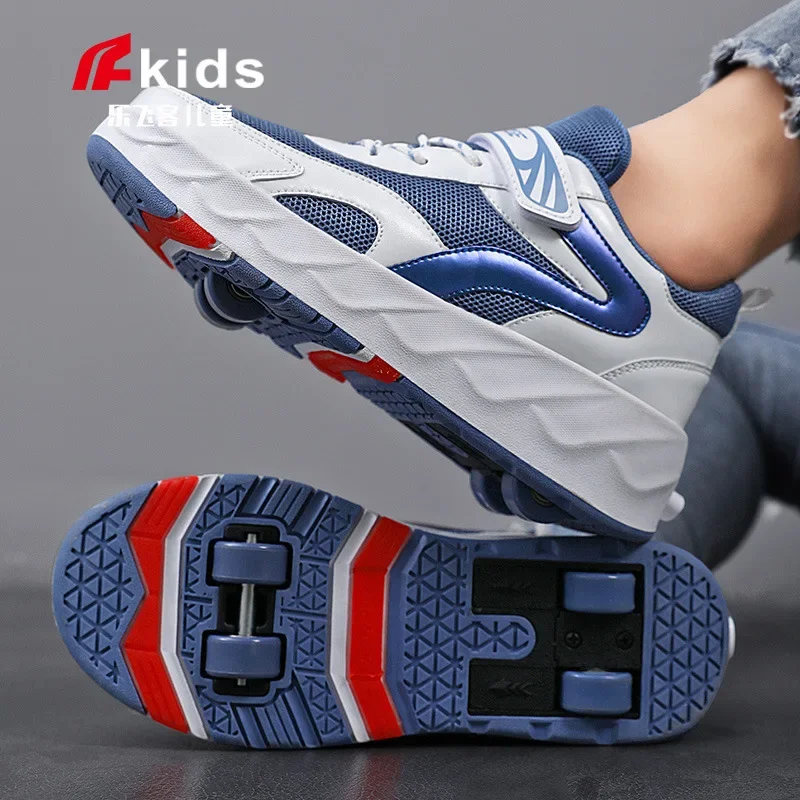 Invisible Deformable Four-Wheel Round Running Shoes For Children Student roller skates With Wheels Walking Shoes Sport And Leisu