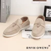 Top Quality Suede Leather Women loafers 2023 Summer Women's Flat Moccasins Causal Comfortable Mules Slip on Men Lazy Loafers 1