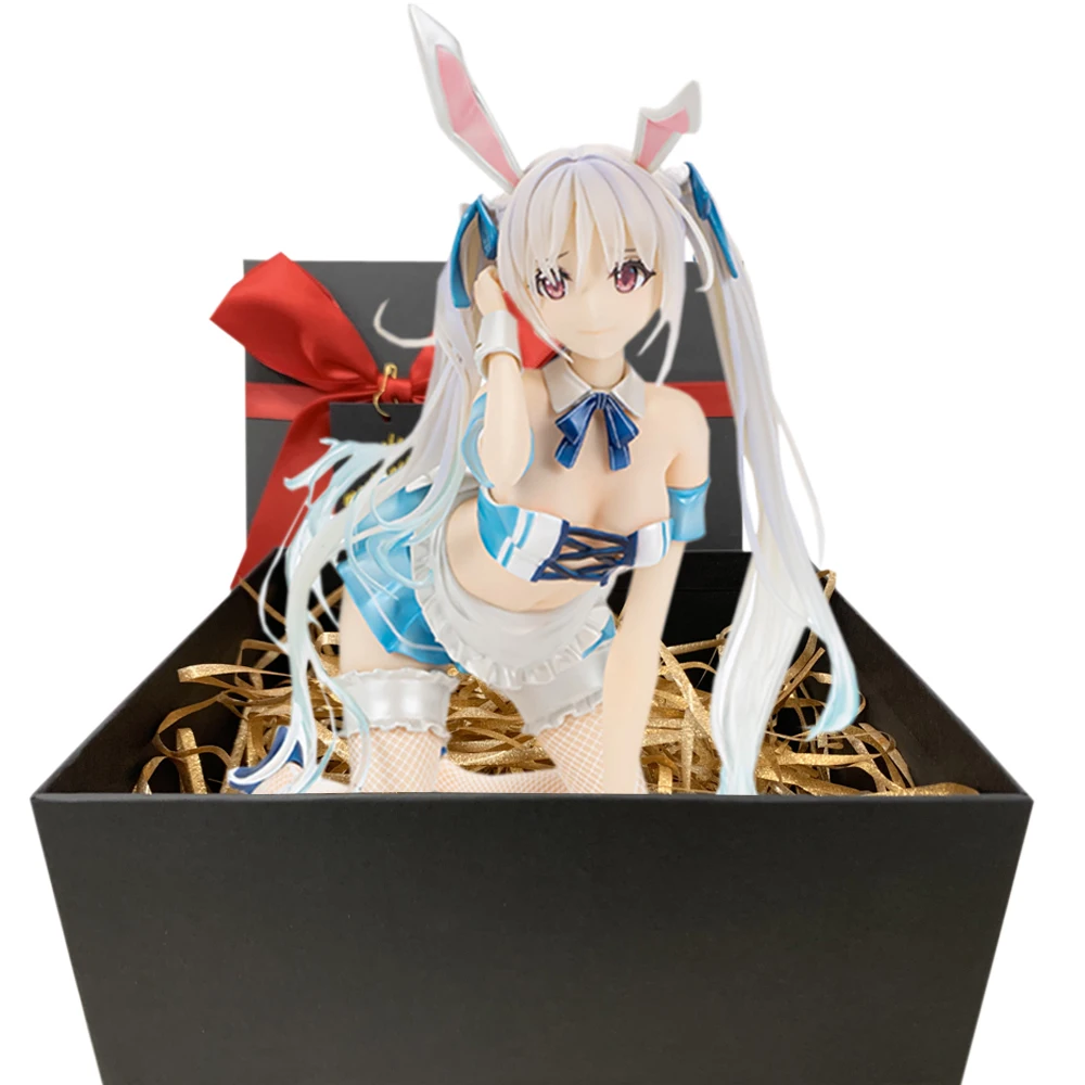 

【Hard Ver.】Hentai Figure Uncensored Cast off Figurine Chris Aqua Blue Bunny Lewd Anime Character Collectible Doll Model Gift Toy