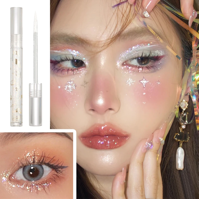 Glitter Sequins Liquid Eyeshadow Highlighter Waterproof Pearlescent Shiny Diamonds Eyeliner