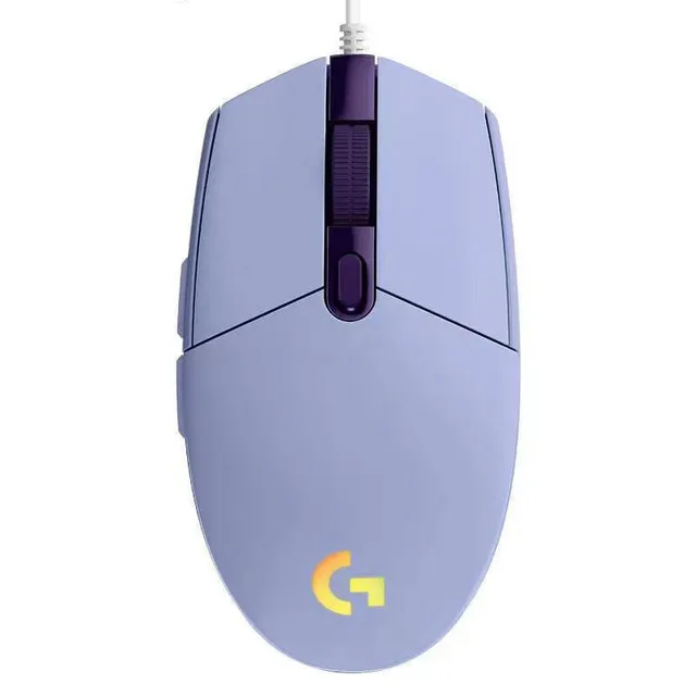 Logitech G102 Mouse USB Wired Gaming Mouse 8000 DPI Rainbow Optical Effect Screen For PC/Mac Computer and Laptop 8