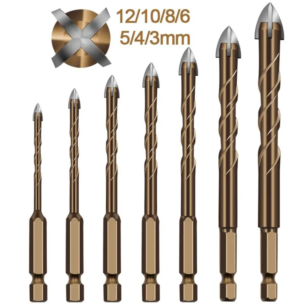 

Bit Tool Spiral Screw Drill Bit Tap Cross Hex Tile Drill Bit Set Metric Composite Tap Cutting Drilling Polishing