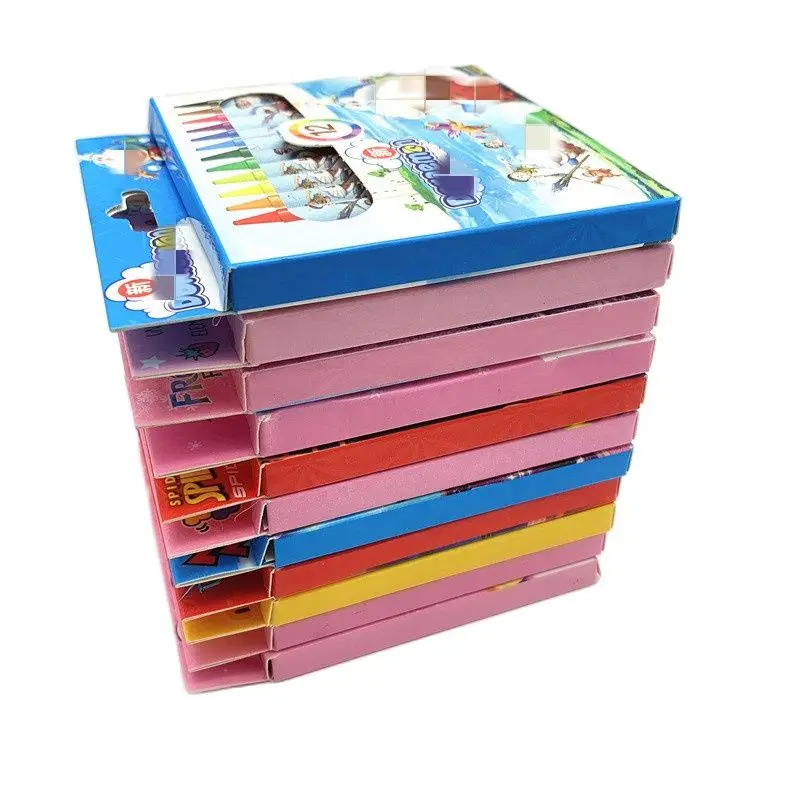 Unicorn Crayon Set 12 Color Boxed Drawing Painting Multicolor Crayons Pen Art School Supplies Hand-patinted Child Graffiti Tools colored crayons children painting supplies