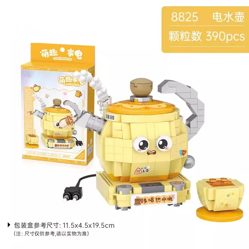 Mini Building Block Toaster Tv Set Home Appliance Model Assembled