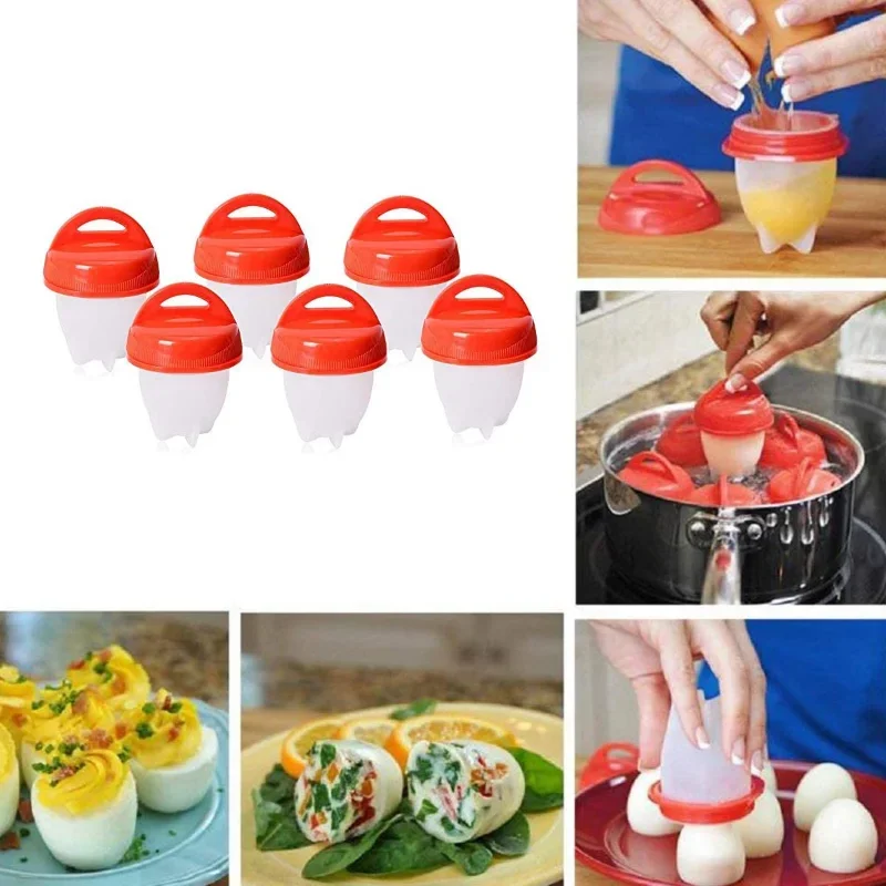 Description Picture 4 of item6-1Pc/Set Egg Poachers Cooker Silicone Non-Stick  Boiler Cookers Pack Boiled s Mold Cups Steamer Kitchen Gadgets Tools