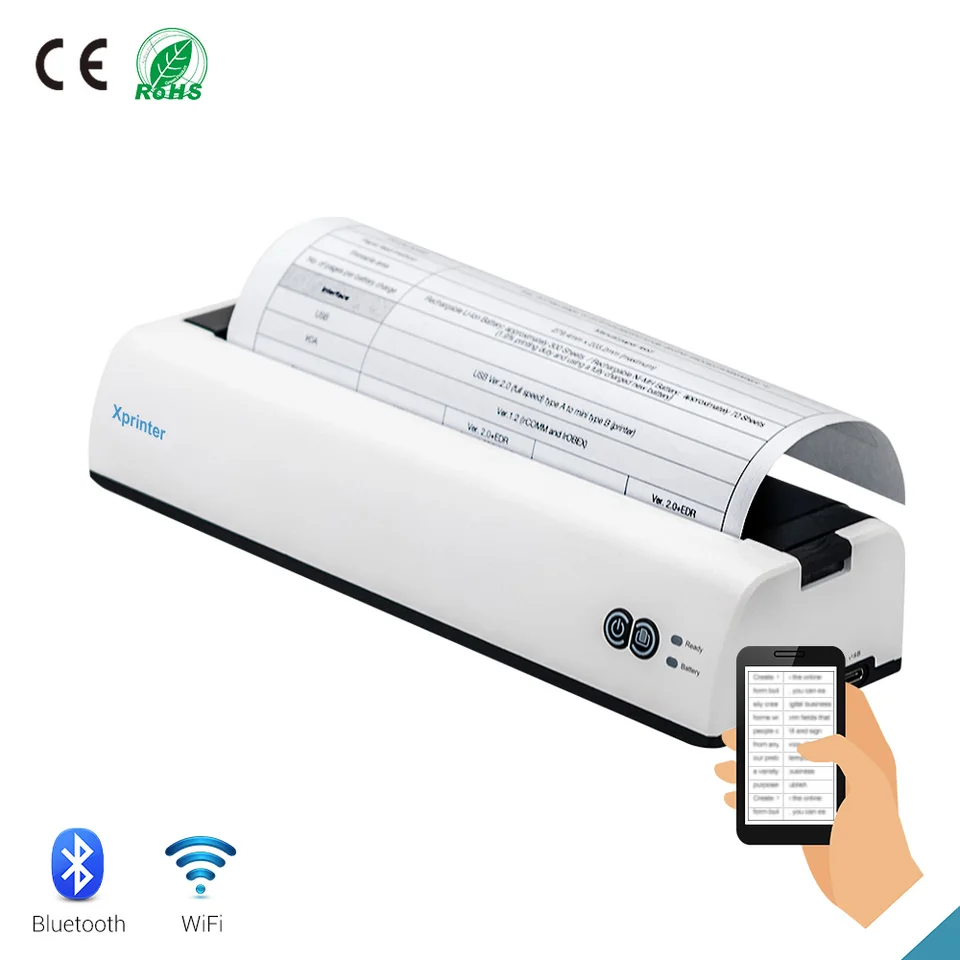 A4 Thermal Printer XP-P81 Portable Printer Rechargeable printer