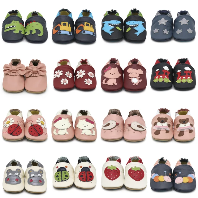 Carozoo Rubber Soled Leather Shoes Children's Slippers Baby's First Walking Shoes Antiskid Children's Shoes 1