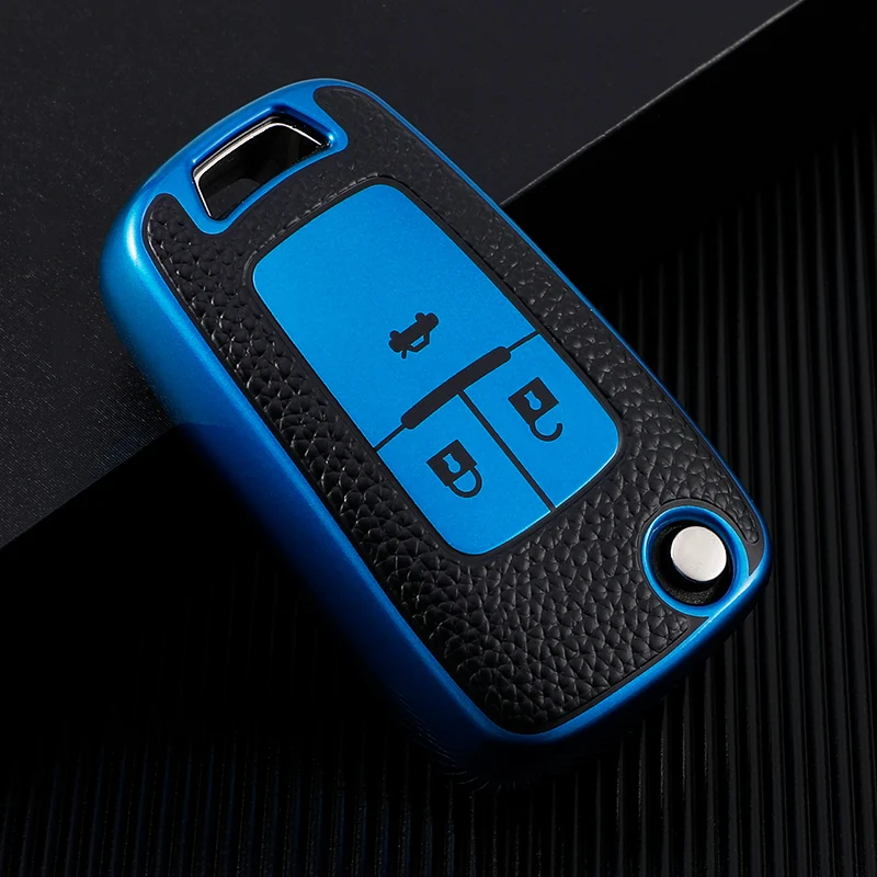 Leather Car Folding Key Case Cover For Chevrolet Cruze Aveo Trax Sail Malibu Captiva Opel Vauxhall Astra J Corsa Insignia Mokka key case key case cover car key shell