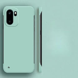 Frameless Slim Skin Matte Hard PC ShockProof Bumper Case for Oneplus ACE 6 (Cyan)