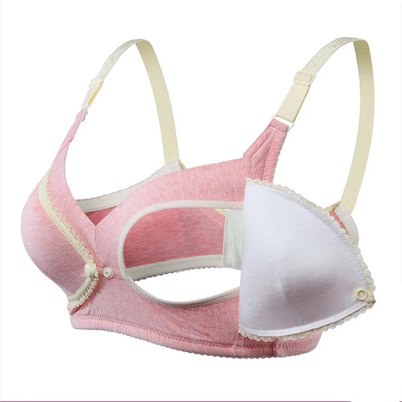 Nursing Bra Women Maternity Breathable Mesh Underwear Open Cup Bra Breastfeeding Bra Feeding Front Closure Bra Maternity Clothes 4