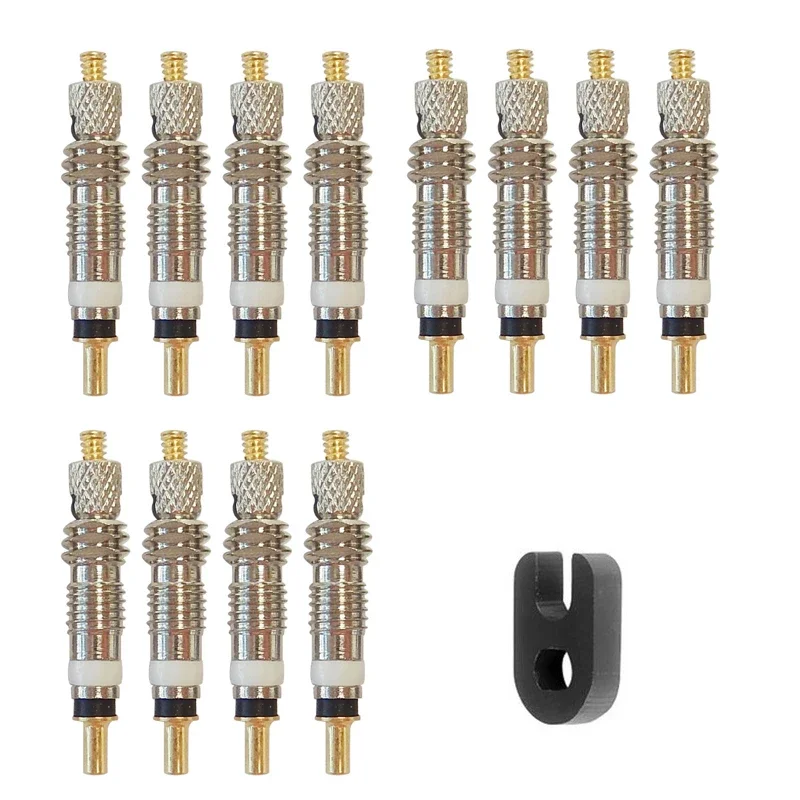 Bicycle Valve Core Remover Bicycle Valve Core Bicycle Valve Tool Bicycle Valve Replacement 6/12pcs Bicycle Removable Presta Valve Core CNC FV Bike Replacement Brass Tubeless Core Remover Tool for Road MTB Bike