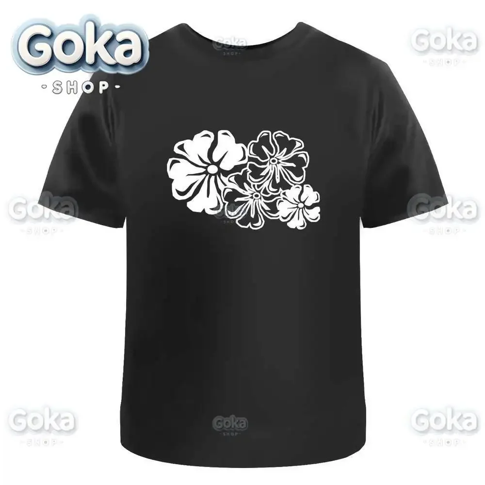 Camisetas con gráficos de cuatro flores, ropa para hombre, nuevas camisetas y tops, camisetas de algodón para mujer, camisetas estampadas, ropa Y2K, lindas y divertidas camisetas