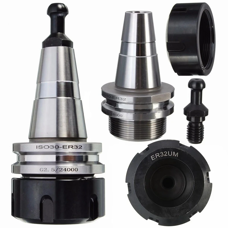 

6PCS Metal ISO30 ER32 50 Balance Collet Chuck G2.5 24000Rpm CNC Toolholder